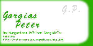 gorgias peter business card